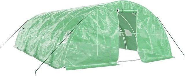 Furnicato Gewächshaus mit Stahlrahmen in Grün, Fläche: 40 m², B/T/H: 8 x 5 x 2,3 m - Bild 1