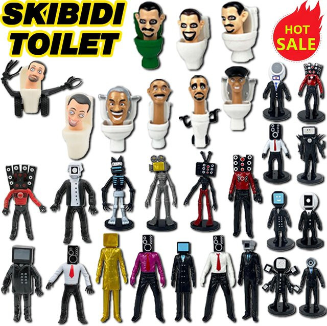 KDL SWAT Skibidi Toilet Figuren Set mit TVMan Titan Kameramann und Lautsprecher als Anime Spielzeug Modell für Kinder in Multicolour von Bandai - Bild 1