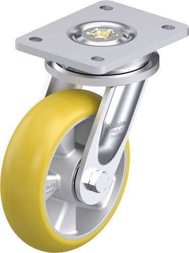 Blickle Schwerlast-Lenkrolle LO-ALTH 160K-CO in Silber und Gelb mit Aluminium, Rad-Durchmesser: 160 mm, Tragfähigkeit: 750 kg - Bild 1