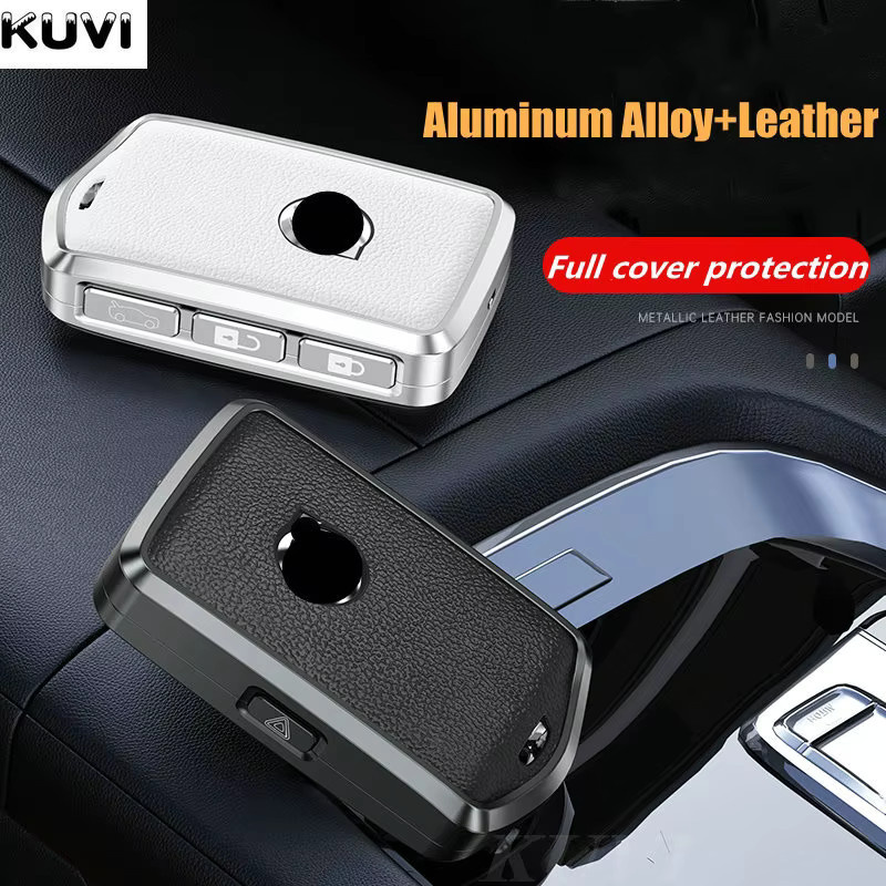 Kuvi Schlüsselhülle aus Metall und Leder für Volvo XC60 XC40 XC90 S90 V60 S60 V90 Modelle 2010-2022 - Bild 3