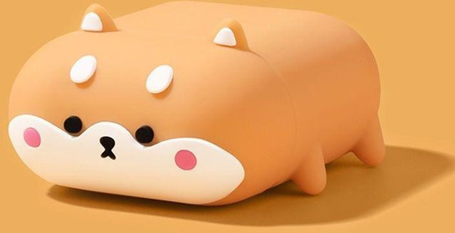 Silikon Schutzhülle Corgi Hund für Apple AirPods 1 2 3 und AirPods Pro in Orange - Bild 1