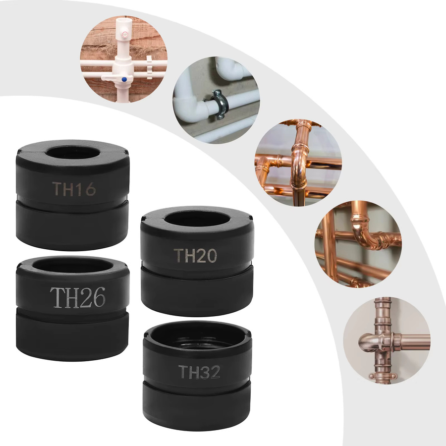 Bymaocar Druckbacken-Set mit Crimpmatrizen und Rohrklemmen für Aluminium-Kunststoffrohre, Größen: 16 mm, 20 mm, 26 mm, 32 mm - Bild 2