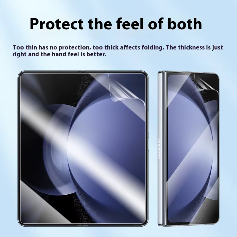 4-in-1 Hydrogel-TPU-Displayschutzfolie für Samsung Galaxy Z Fold 6, 5, 4, 3 5G inklusive Innen- und Außenscharnier-Schutz, transparent - Bild 2