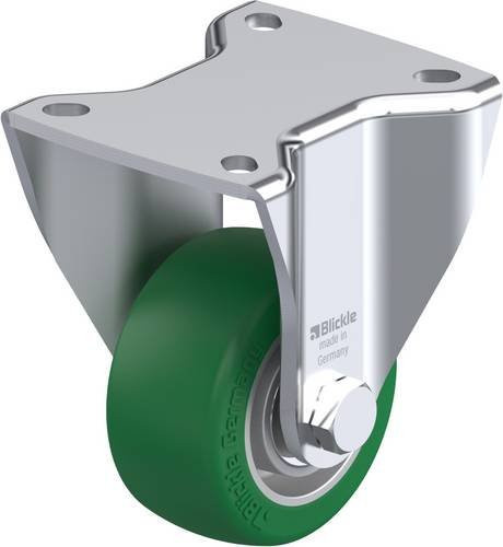 Blickle Bockrolle BH-ALST 82K in Silber und Grün mit 80mm Rad-Durchmesser und 230kg Tragfähigkeit - Bild 1