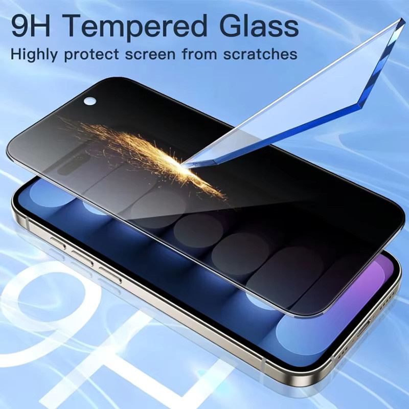 Youthsay Anti-Spy Privatsphäre Schutzfolie aus gehärtetem Glas für iPhone 16e, iPhone 16 Pro und iPhone 16 Pro Max - Bild 3