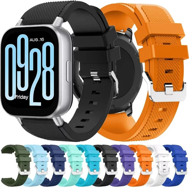 Xiaomi Uhrenarmband Silikon, 22 mm, Schwarz, Unisex - Bild 1
