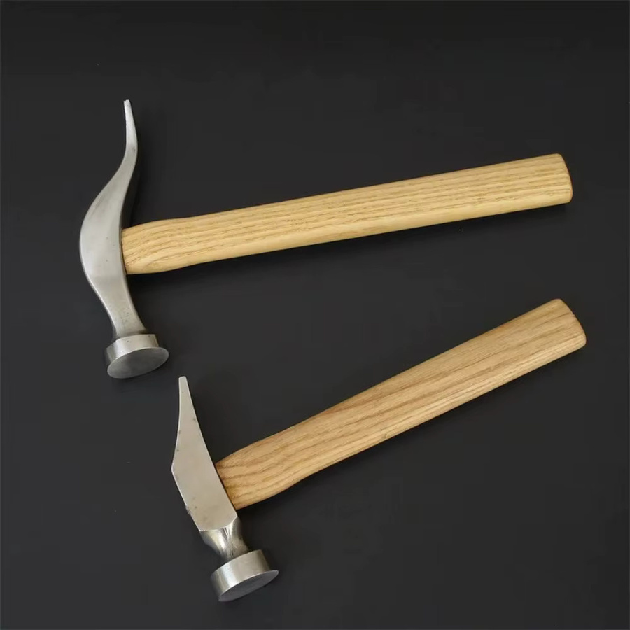 Skeyo Handgefertigter Hammer mit Holzgriff und Lederobermaterial zum Gewindeschneiden und für Remmending-Schuharbeiten in Silber - Bild 2