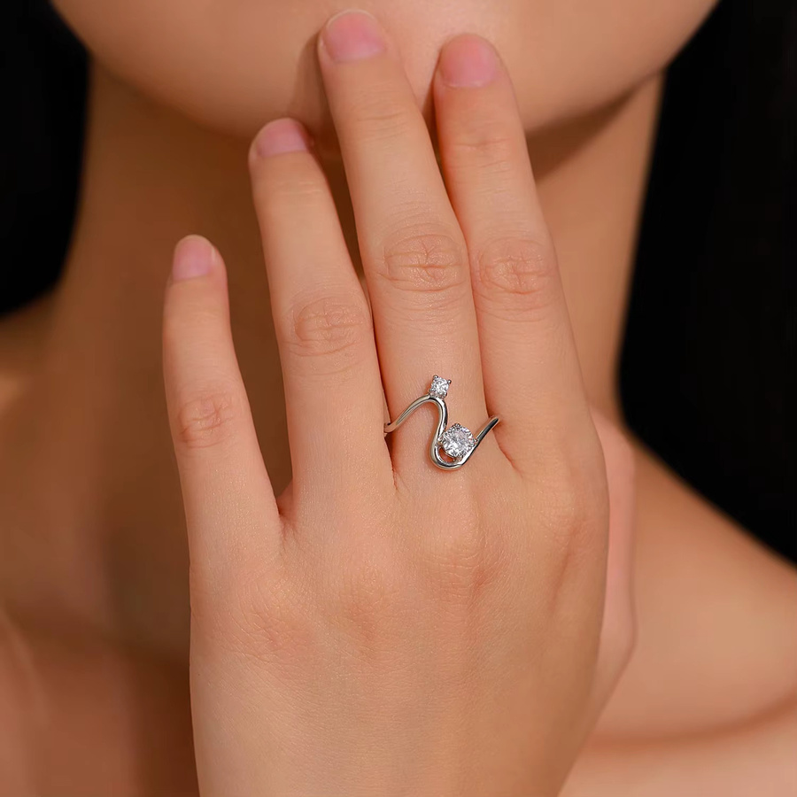Ailmay Ring, 925 Silber, Zirkonia, Damen - Bild 2