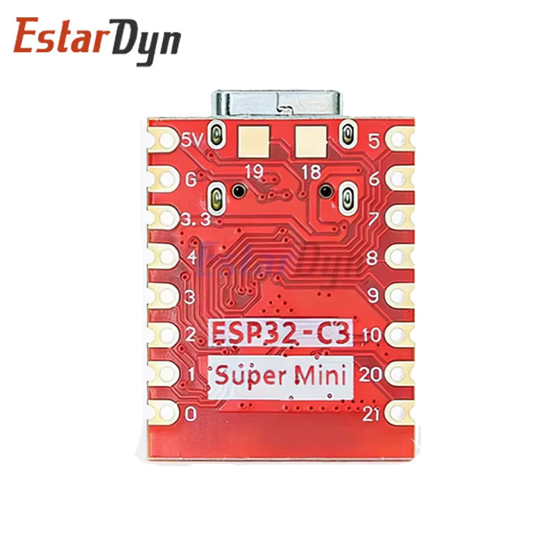 EstarDyn ESP32-C3 SuperMini Plus V2.0 Entwicklungsboard mit WiFi und Bluetooth in Rot - Bild 2