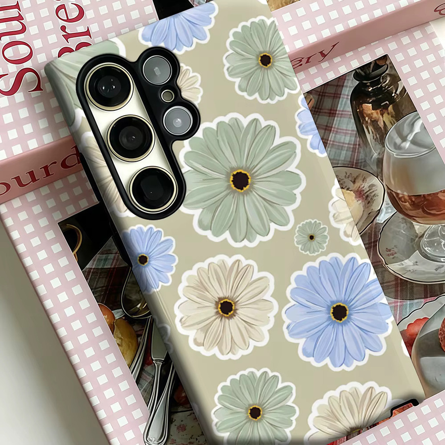 Stoßfeste Samsung Galaxy Handyhülle mit Pastell-Gänseblümchen-Design in Multicolour für Galaxy S25 Ultra, S24, S23 Ultra und S23 Plus - Bild 3