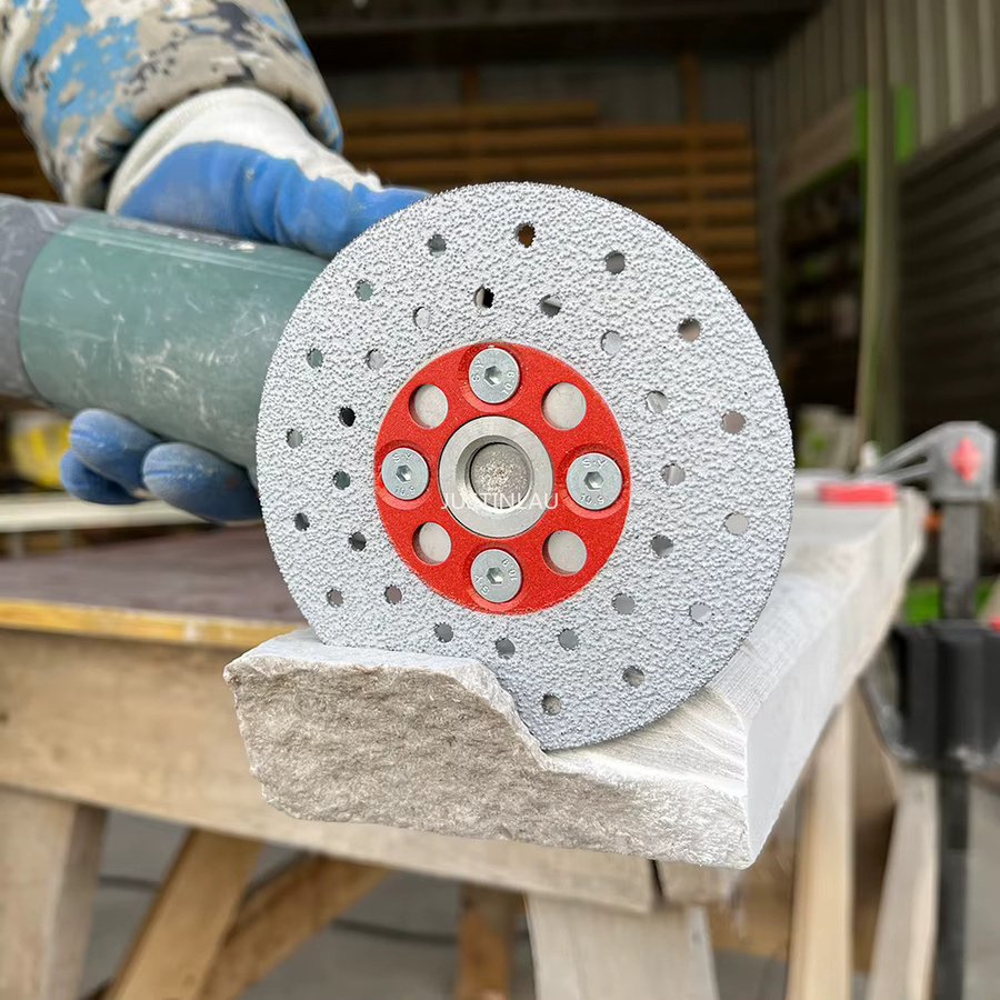 JUSTINLAU Diamant-Schleifscheibe M14 vakuumgelötet für Winkelschleifer zur Bearbeitung von Marmor, Beton und Keramikfliesen, Durchmesser: 100–180 mm - Bild 4