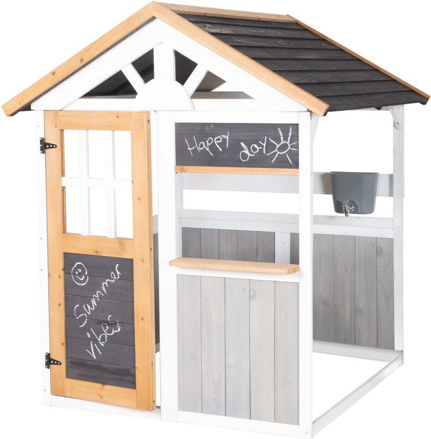 Roba Outdoor Spielhaus aus Holz für Kinder ab 18 Monaten mit Verkaufstheke und Wasserhahn, erweiterbar - Bild 1