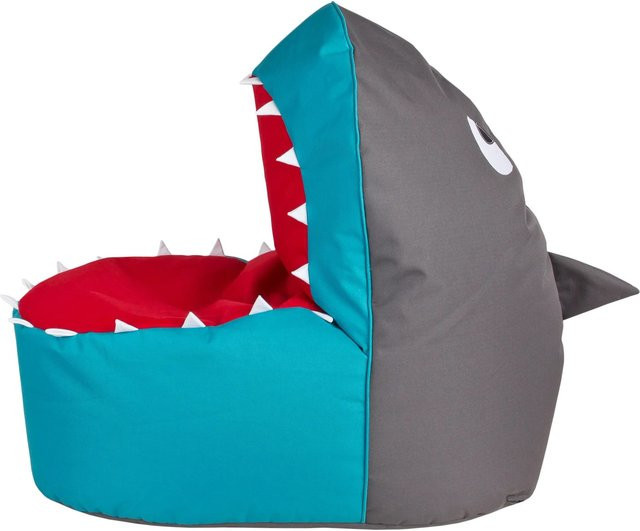 Sitting Point Sitzsack Shark Brava 260 für Kinder, Bunt Haifisch, mit abnehmbarem Bezug und EPS-Perlen - Bild 1