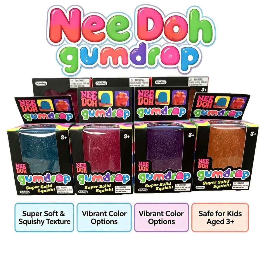 Schylling Nee Doh Gumdrop, Fidget-Spielzeug, Stressbälle, 1er-Pack - Bild 2