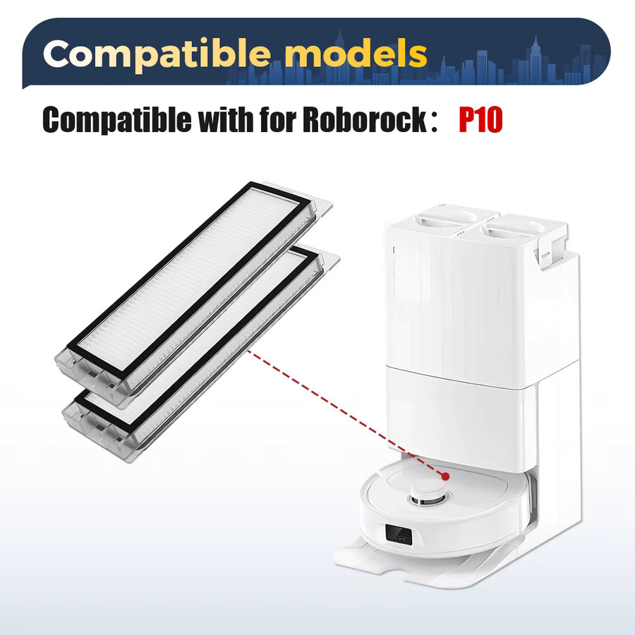 Hepa-Filter für Roborock Q Revo und P10 Roboter Staubsauger Ersatzteil in Weiß - Bild 2