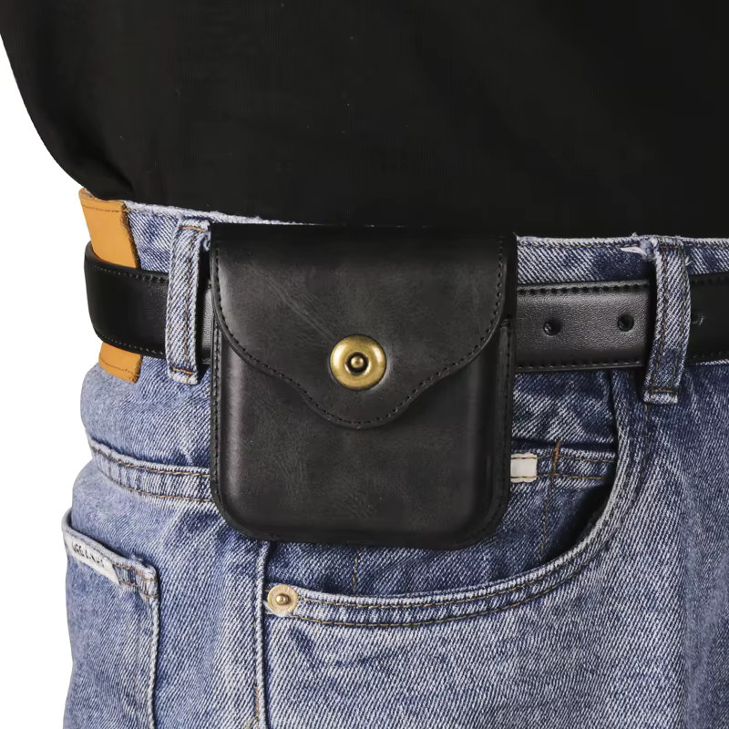 FaLi Qisubao Lederhülle mit Gürtelclip-Holster für Samsung Z Flip 8/7/6/5 und Motorola Razr 70 60 50 40 Ultra in Schwarz - Bild 3