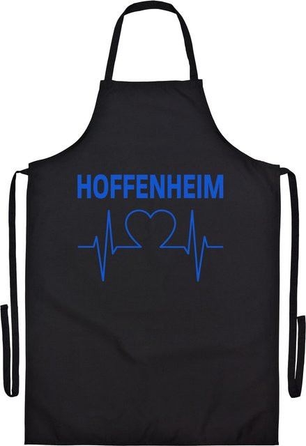 Grillschürze Hoffenheim Herzschlag mit blauem Druck von multifanshop - Bild 1