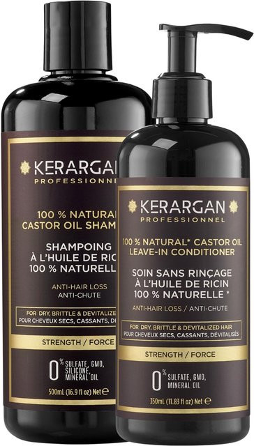 Kerargan Anti-Haarausfall-Shampoo und Rizinusöl-Leave-In-Duo, 850 ml, Damen - Bild 1