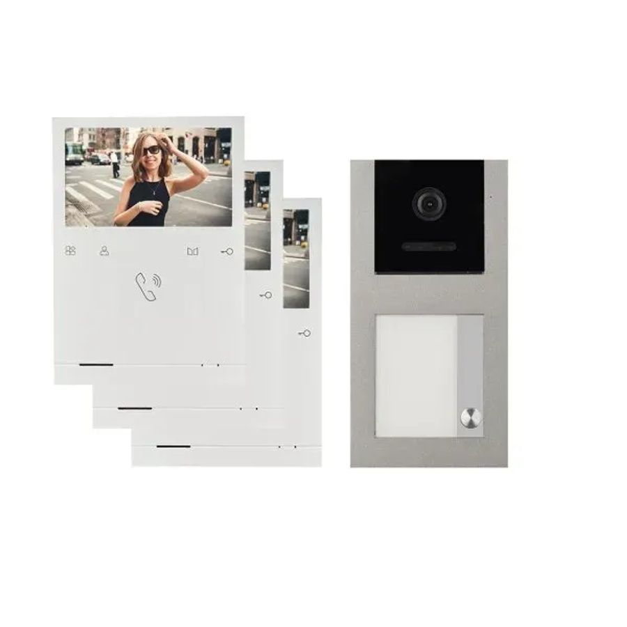 Balter Evo Quick Aufputz Video Türsprechanlage für 1 Familienhaus mit 3x 4,3 Zoll Monitoren in Grau - Bild 2