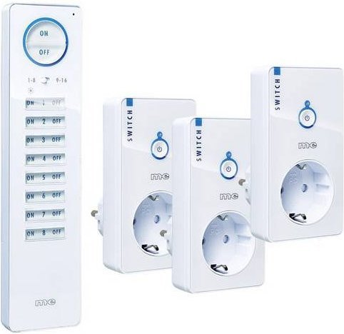 M-e modern-electronics CUVEO 1W Funk-Signalgerät mit Fernbedienung in Weiß - Bild 1
