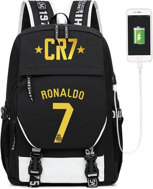 3-teiliges Schulrucksack-Set für Schüler in Schwarz aus Oxford-Stoff mit Schultasche, Schultergurt und Federmäppchen, B/T/H: 45 x 30 x 15 cm - Bild 1