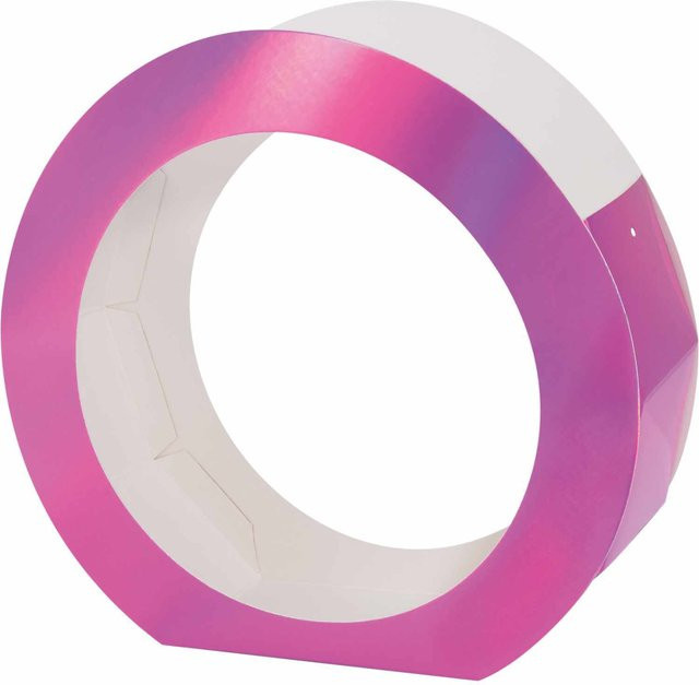 folia Laternenrohlinge aus Metallic-Karton in Pink, 5 Stück, Höhe: 19 cm - Bild 1