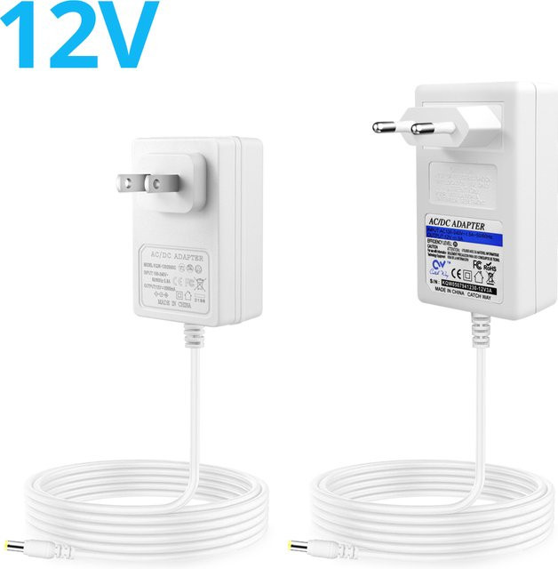 Rybakov LED-Treiber Netzteil für LED-Streifen 220 V auf 12 V DC, 2 A, Weiß - Bild 1