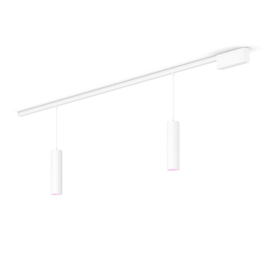 Philips Hue Perifo Basis-Set Gerade Deckenleuchte Weiß mit 2 Pendeln - Bild 1