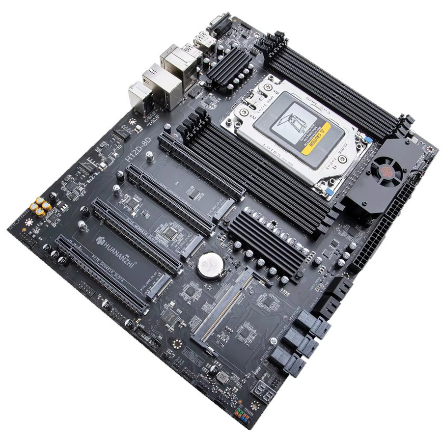 HUANANZHI H12D-8D Motherboard-Set EPYC Server-Kit mit AMD EPYC 7002 7003 Serie CPU, BMC IPMI, 8-Kanal-Speicher und Dual 2.5G Netzwerk, Schwarz - Bild 4