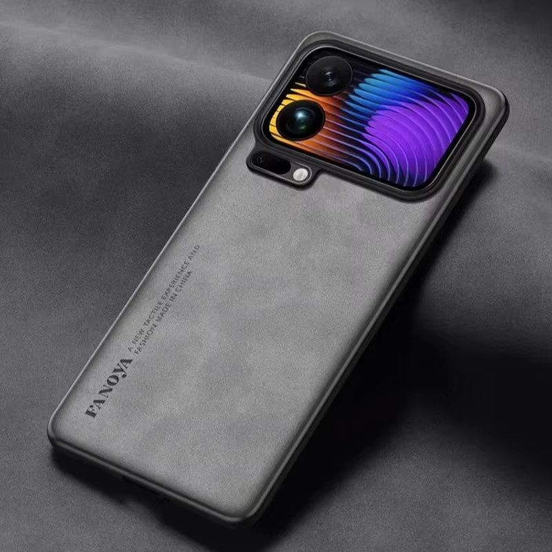 Luxuriöse Business-Handyhülle aus Schaffell-Leder für Xiaomi 17 Pro Max, 15T und 14T Pro 5G in Rot mit All-Inclusive-Objektivschutz - Bild 2