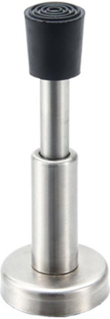 SEEQS Wandmontierter Türstopper aus Edelstahl mit hydraulischem Pufferdämpfer und Gummi in Silber
