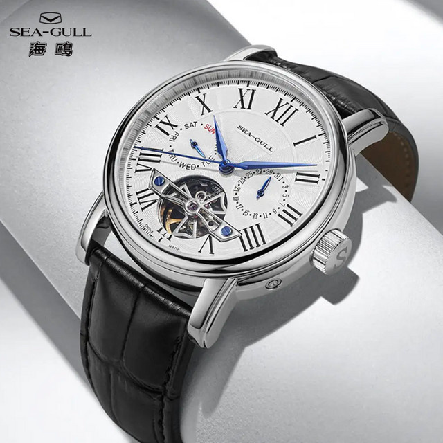 Seagull Armbanduhr, Automatik, Edelstahl, Silber, Herren - Bild 1