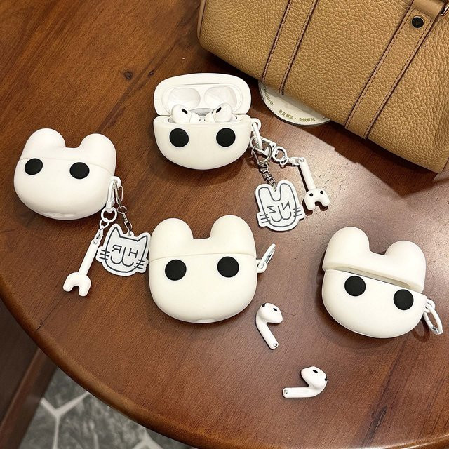 NJZ Support Stick K-pop Crossbar Bluetooth Kopfhörerhülle für AirPods 1/2/3/4/Pro/Pro 2 in Weiß - Bild 1