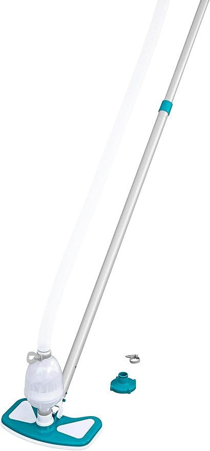 Bestway AquaClean Poolpflege Basis-Set mit pumpenbetriebenem Poolsauger und Kescher in Weiß für Pools bis 610 cm - Bild 1