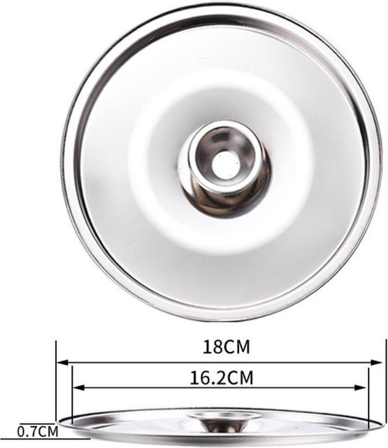 Edelstahl Topfdeckel von fangtingsj in Silber, Durchmesser: 18 cm - Bild 1