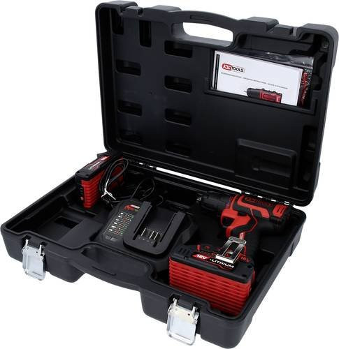 KS Tools eMONSTER Brushless Akku-Bohr-Schrauber-Satz 18V, 4-teilig, rot - Bild 1
