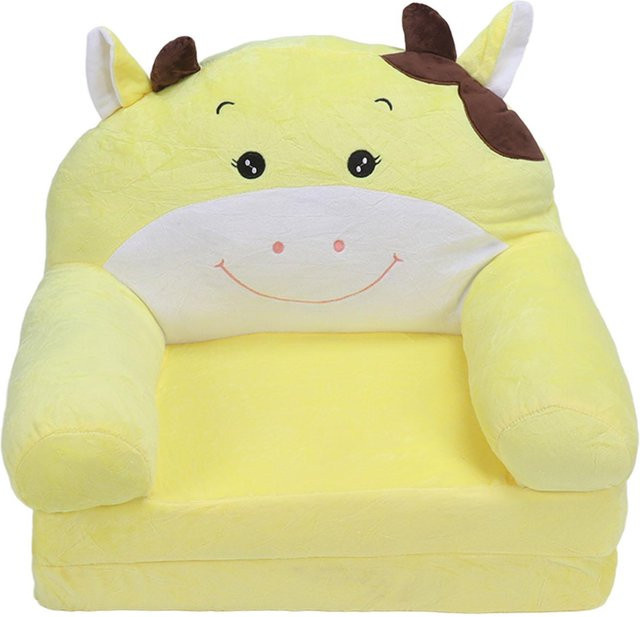 Aimo 2 in 1 Cartoon Kindersofa als aufklappbare Couch und Bett in Beige - Bild 1