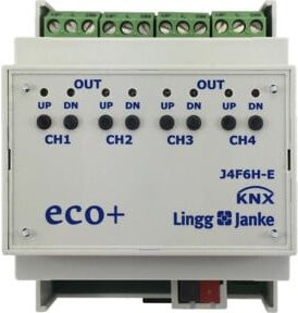 Lingg & Janke Jalousie- und Rolladenaktor J4F10H-E in Weiß mit 4 Kanälen 10A 250VAC - Bild 1