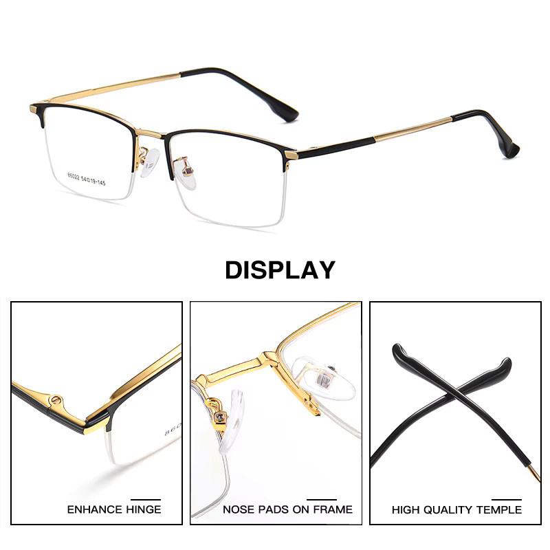 SZTZX Lesebrille Halbrahmen, rectangular, schwarz, Männer - Bild 3
