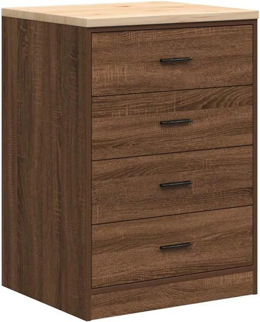vidaXL Garagen-Aufbewahrungsschrank aus Kiefernholz in Eiche Braun, B/T/H: 60 x 51 x 85 cm - Bild 1