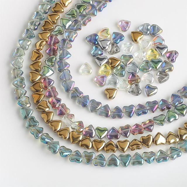 YUANZHIRUN Anhänger Kristall-Liebesherz, Glas, Bunt, 8 mm, Unisex - Bild 1