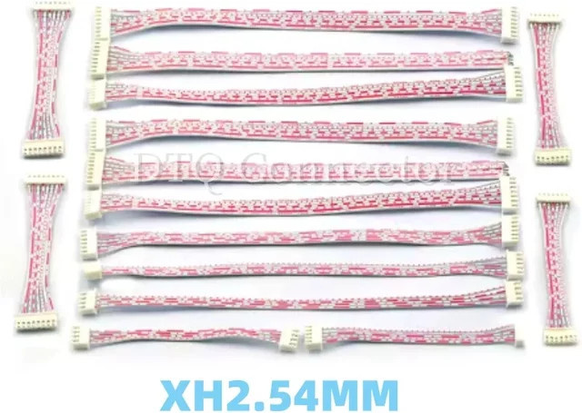 10 Stück XH2.54 JST Buchsenstecker Anschlusskabel 26AWG in Rot und Weiß mit 2p bis 7p Auswahl - Bild 1