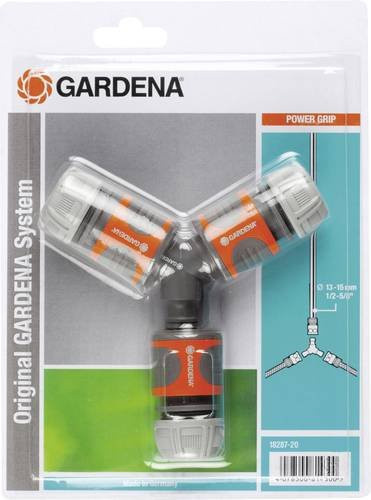 Gardena Abzweig-Set aus Kunststoff mit 3 Schlauchverbindern und 1 Y-Stück für 13 mm (1/2 Zoll) inklusive Steckkupplung - Bild 1
