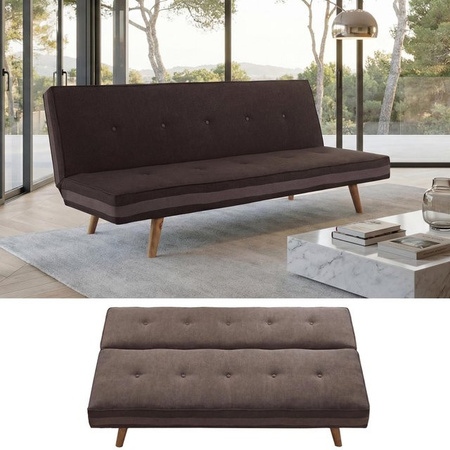Schlafsofa Ninove MCW als 3er-Sofa in Braun mit Textilbezug, Breite: 177 cm