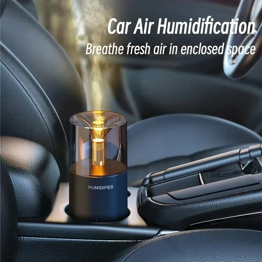 Mini-Aromatherapie-Diffusor Ultraschall-Vernebler mit USB-Anschluss für Auto und Haushalt, Weiß - Bild 2
