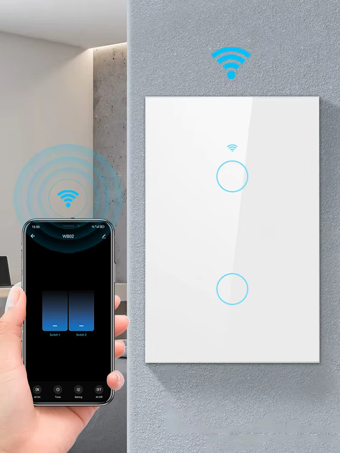 Smart Life WLAN und Bluetooth Touch-Lichtschalter in Schwarz mit Alexa und Google Home Unterstützung für US-Standard, Tuya kompatibel, ohne Neutralleiter oder mit Neutralleiter erhältlich - Bild 7