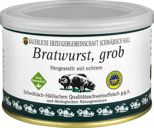 Bäuerliche Erzeugergemeinschaft Schwäbisch Hall Grobe Bratwurst 400 g - Bild 1