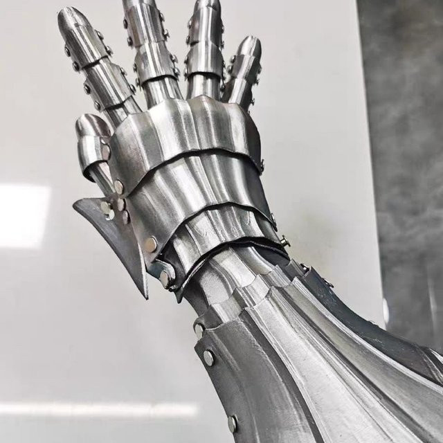 MUSEXINGQIU Cyberpunk Armrüstung, Mechanischer Handschuh, Metall, Grau, Zubehör - Bild 1