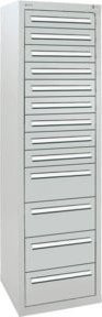 Stumpf Schubladenschrank Serie T-100/35-5 aus Metall mit 13 Schubladen in Lichtgrau und abschließbarer Funktion - Bild 1