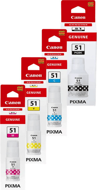 Canon GI-51 Tintenflaschen Multipack für Inkjet-Drucker, Multicolor, passend für Canon PIXMA G-Serie - Bild 1
